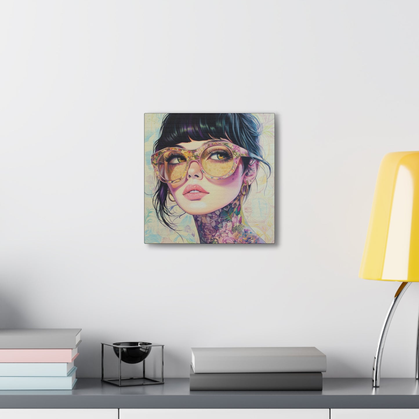 Canvas Gallery Wrap, Ladies in Lenses Wall Art, Abstract Femme Girl Art - Lucy