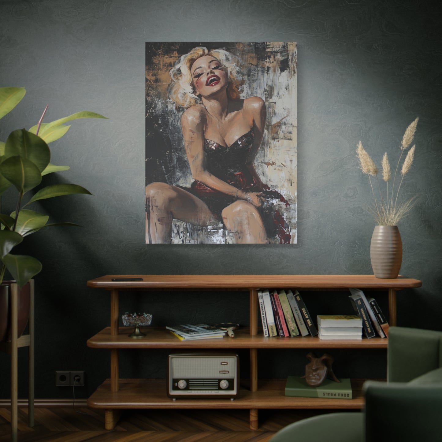 Gallery Wrapped Canvas, Guilt and Grit Adult Art Canvas, Erotic Pinup Art Canvas – Aria