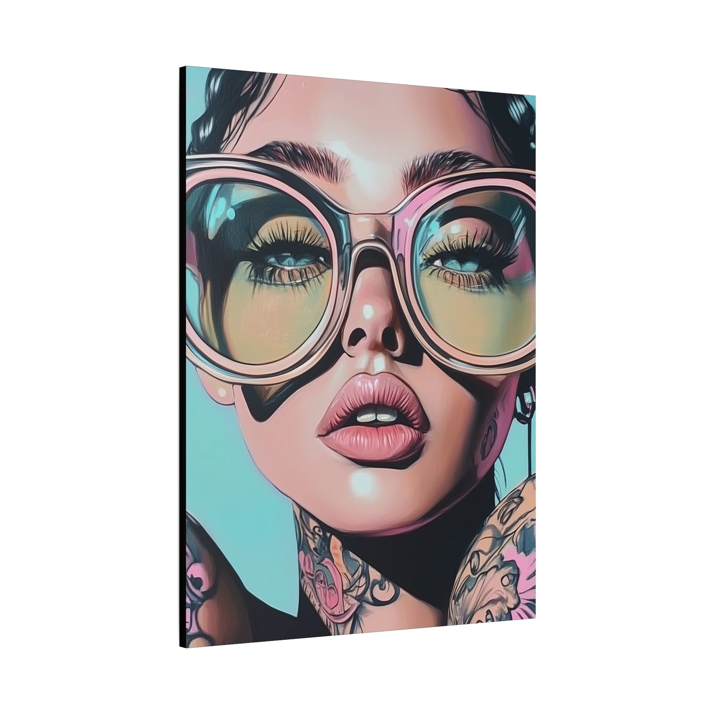 Canvas Gallery Wrap, Ladies in Lenses Wall Art, Abstract Femme Girl Art - Kiki