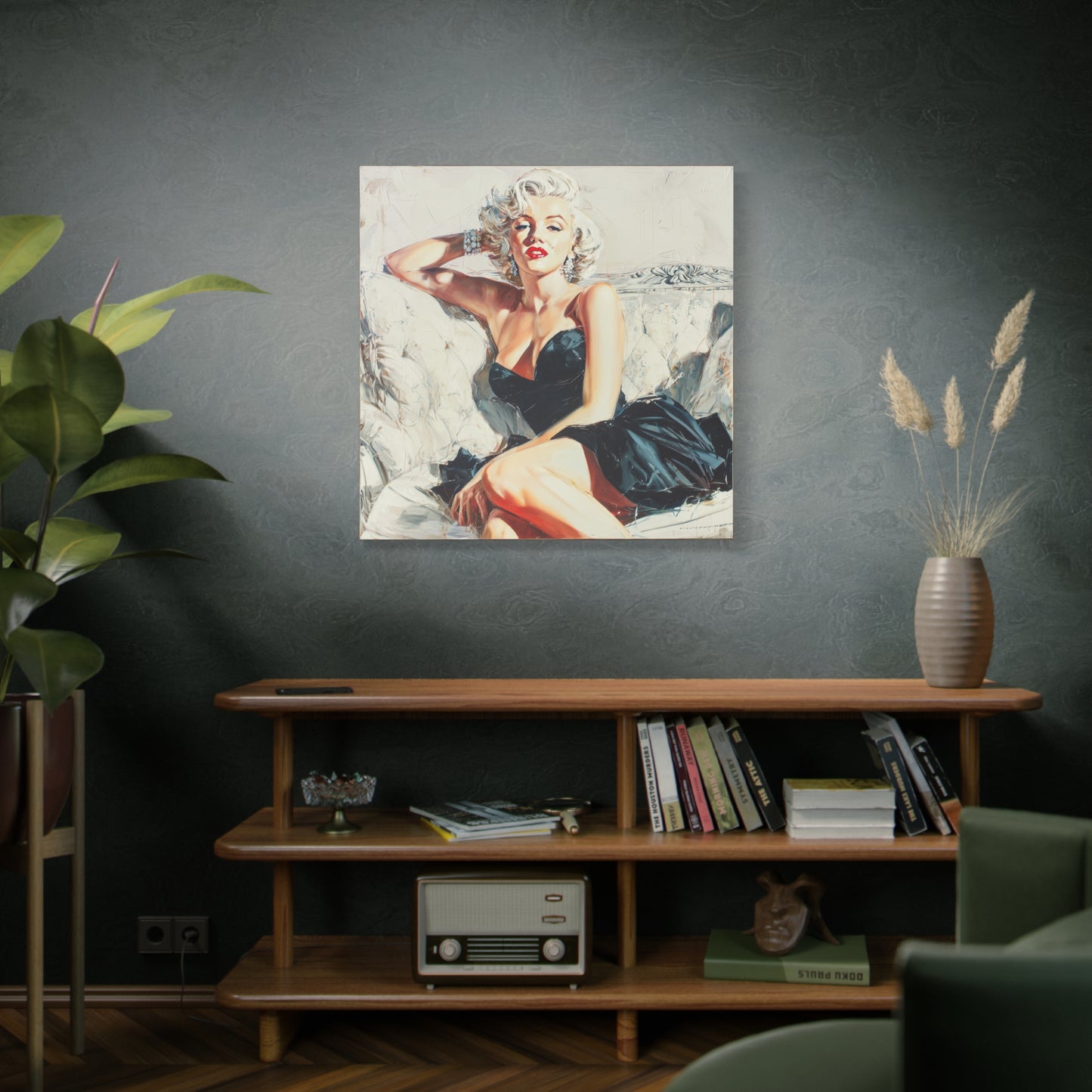 Gallery Wrapped Canvas, The Diva Project Art Canvas, Pinup Art Canvas – Marilyn Monroe - FIVE