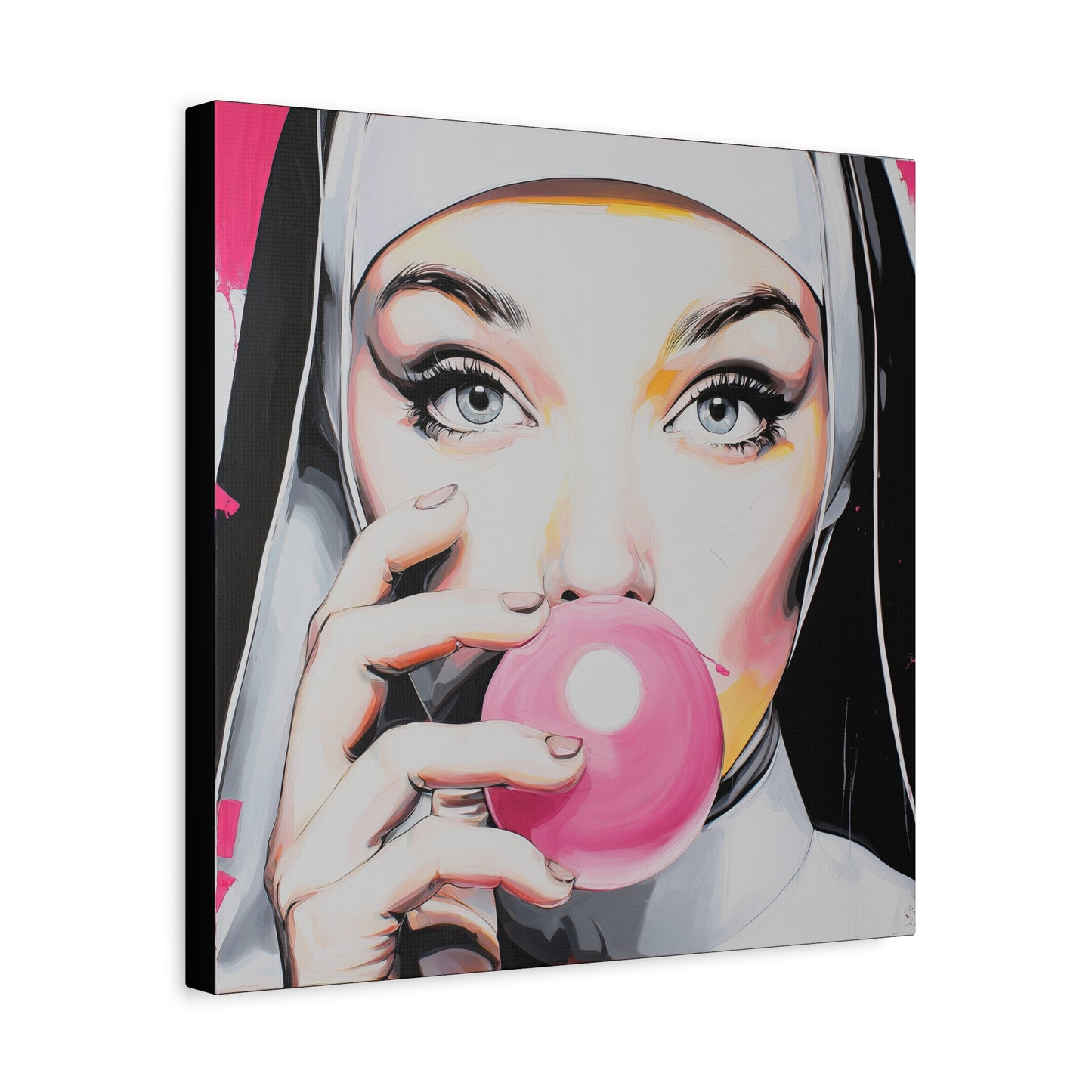 Gallery Wrapped Canvas, Habits and Heresy Art Canvas, Naughty Nuns Art Canvas – Sister Gloria
