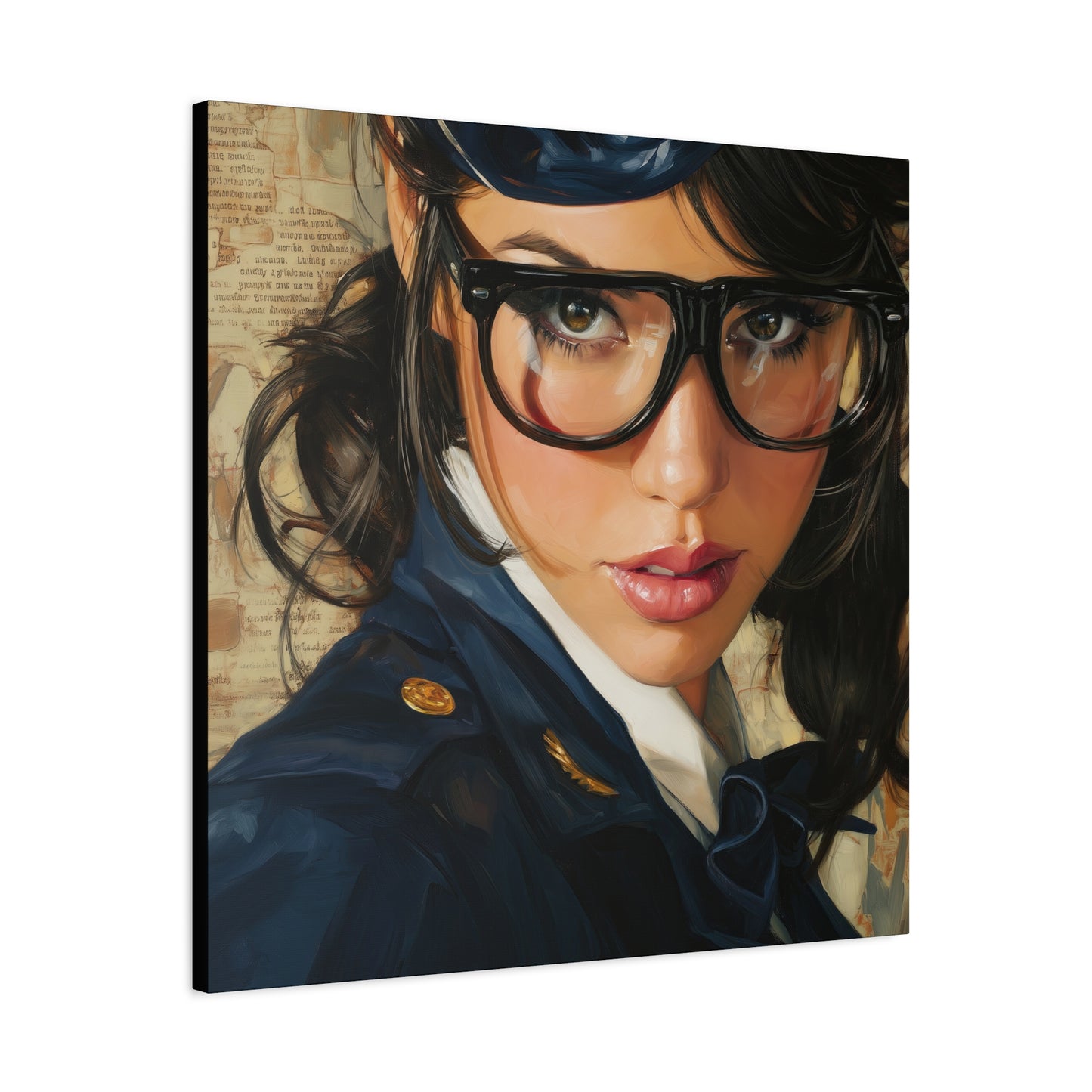 Gallery Wrapped Canvas, Liberty and Lace Art Canvas, Erotic Pinup Art Canvas – Lizzy