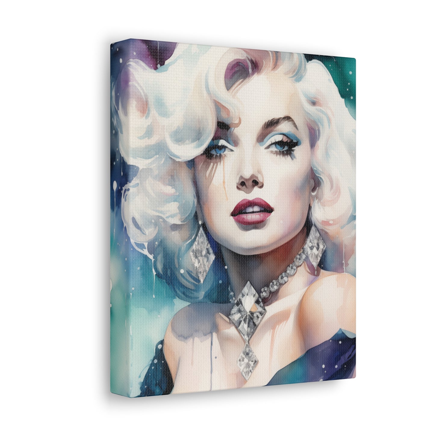 Canvas Wall Art, Gallery Wrapped Pop Art, Celebrity Wall Art – Marilyn Monroe - Diamonds