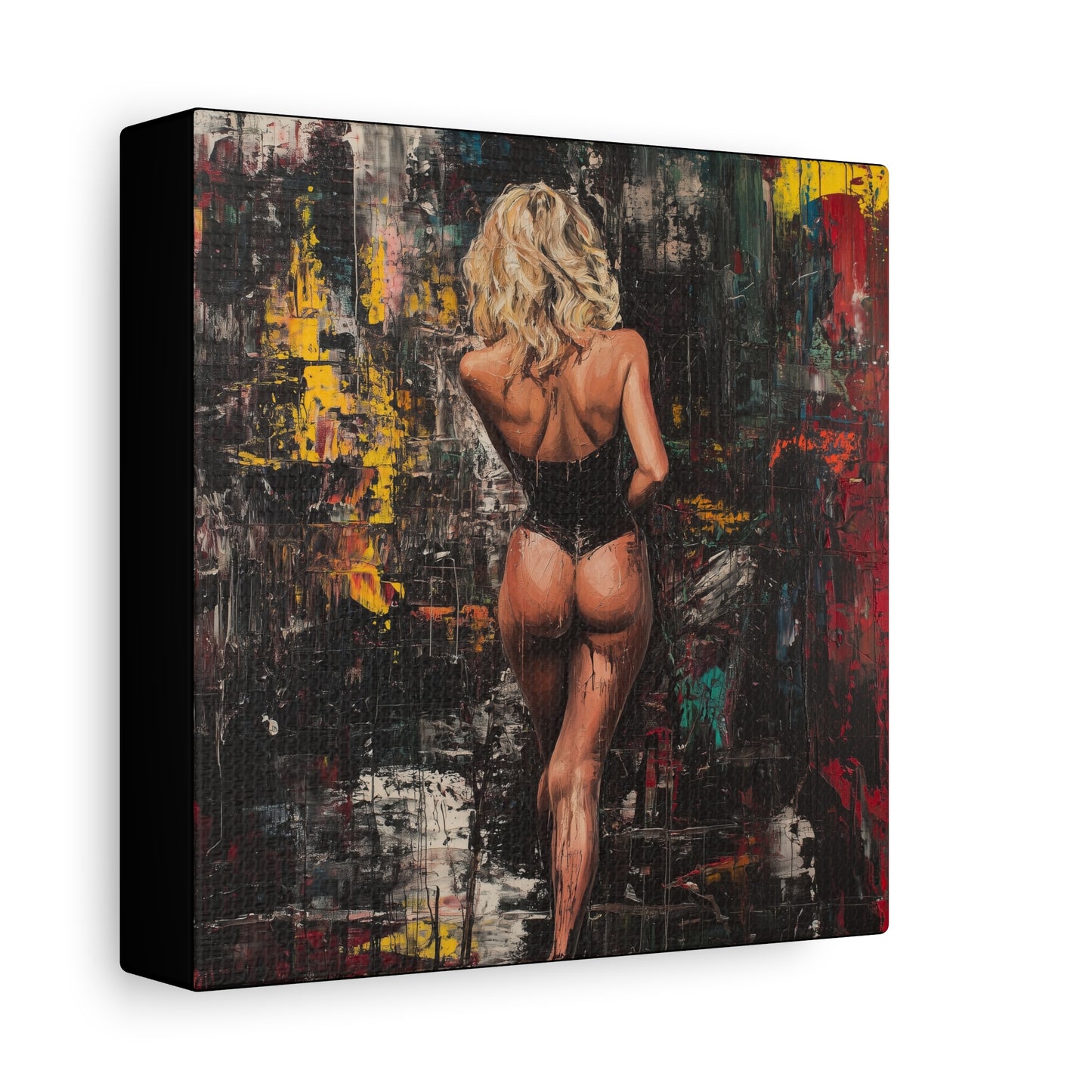 Gallery Wrapped Canvas, Guilt and Grit Adult Art Canvas, Erotic Pinup Art Canvas – Dahlina