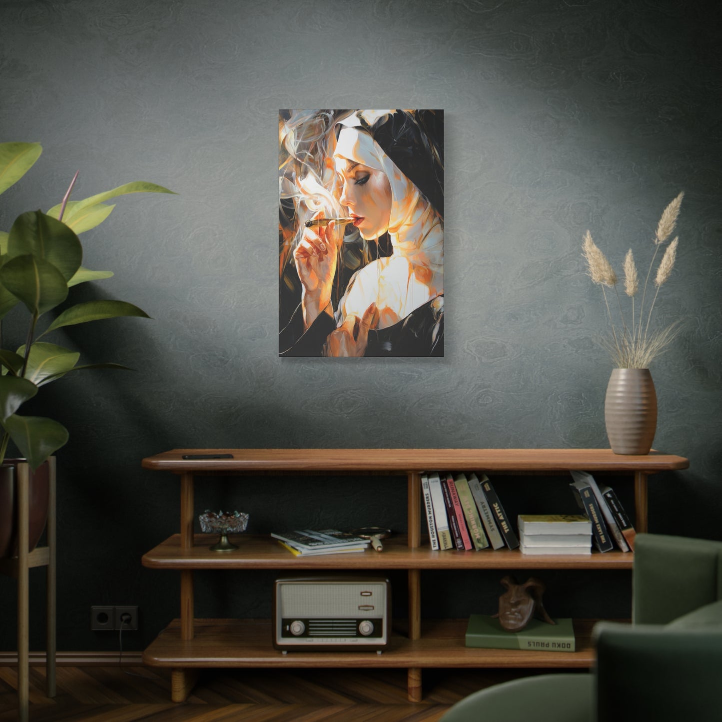 Gallery Wrapped Canvas, Habits and Heresy Art Canvas, Naughty Nuns Art Canvas – Sister Benedicta