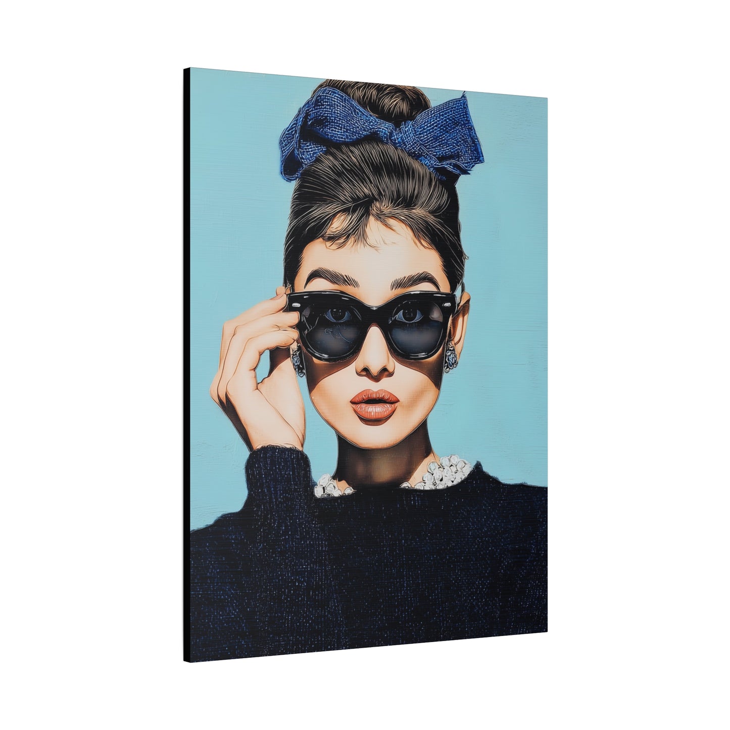Gallery Wrapped Canvas, The Diva Project Art Canvas, Pinup Art Canvas – Audrey Hepburn - THREE