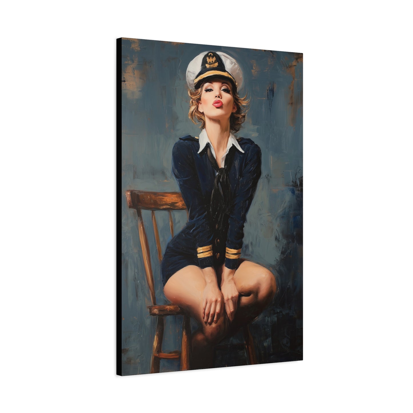 Gallery Wrapped Canvas, Liberty and Lace Art Canvas, Erotic Pinup Art Canvas – Ginger