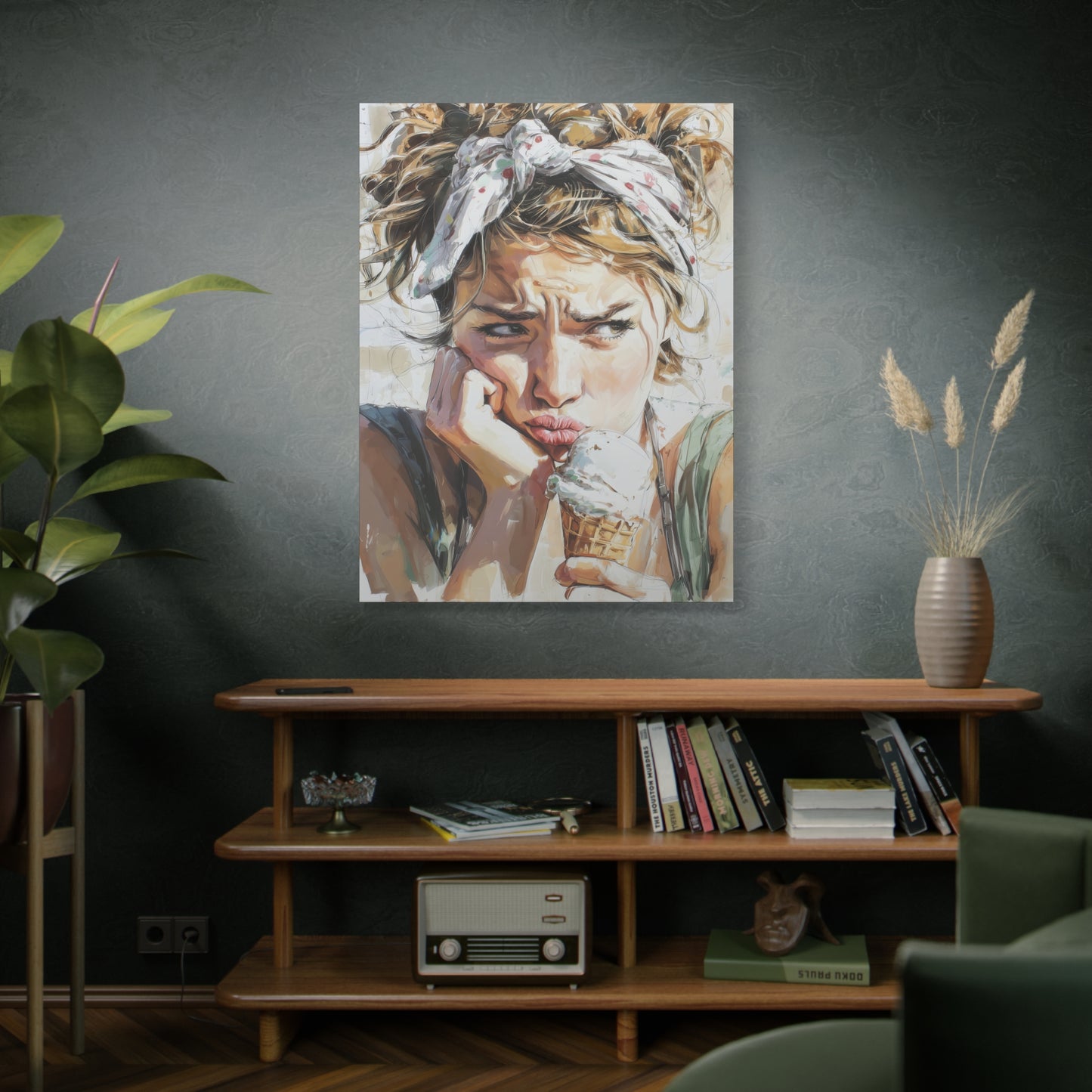 Gallery Wrapped Canvas, Sweet Summer Nostalgia, Sugar and Spice Art Canvas, Ice Cream Dreams Art – Josie