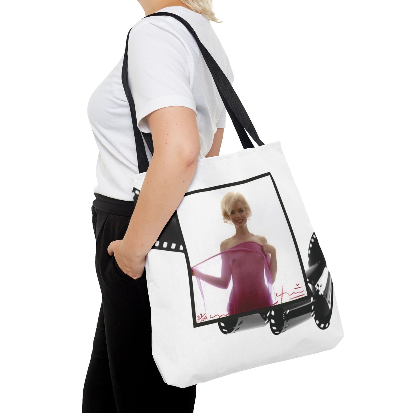 Celebrity Tote Bag, Utility Tote - Marilyn Monroe Autograph Tote - Approved Negative