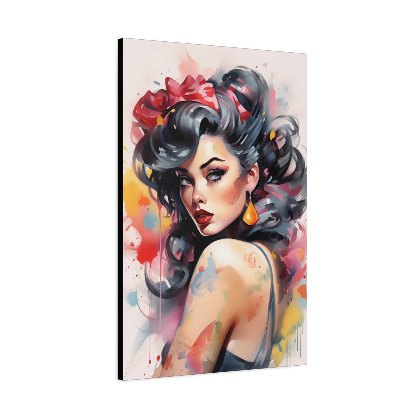 Canvas Wall Art, Gallery Wrapped Pop Art, Femme Doll Wall Art – Genevieve
