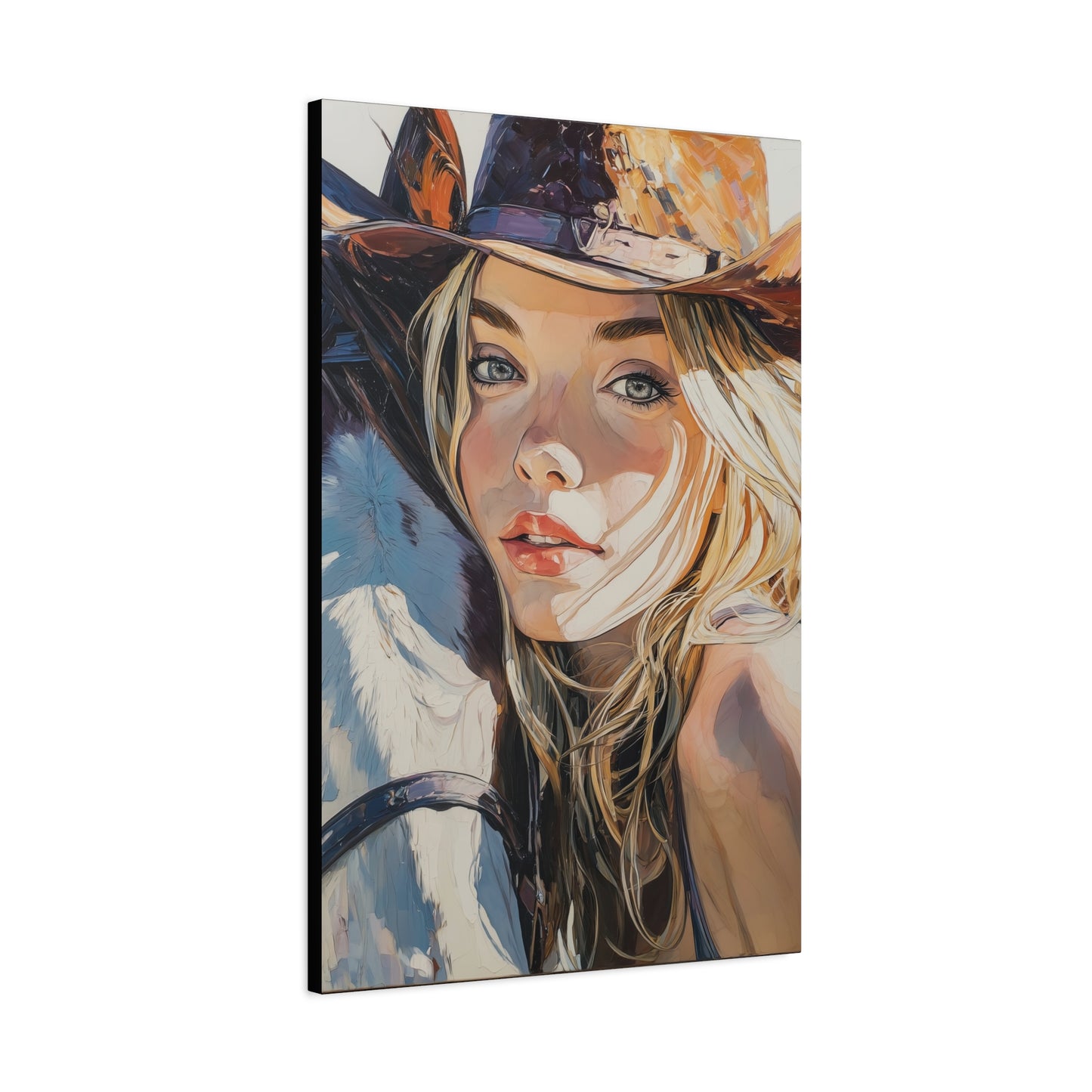 Gallery Wrapped Canvas, Wranglers and Wreckage Art Canvas, Erotic Pinup Art Canvas – Cassidy