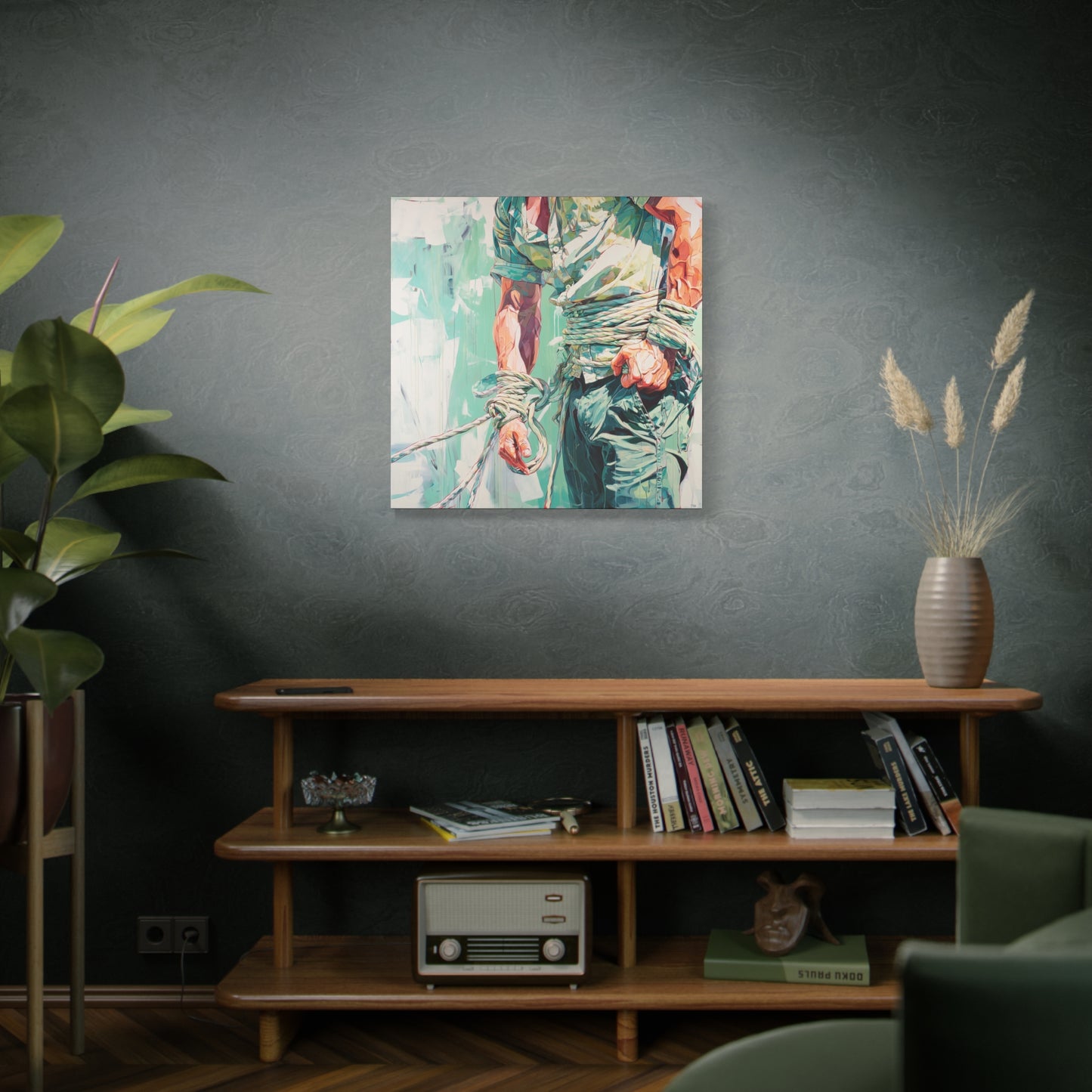 Gallery Wrapped Canvas, Ropes and Reverence Art Canvas, Erotic Shibari Art Canvas – Jiro