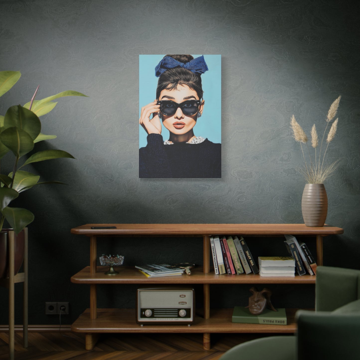Gallery Wrapped Canvas, The Diva Project Art Canvas, Pinup Art Canvas – Audrey Hepburn - THREE