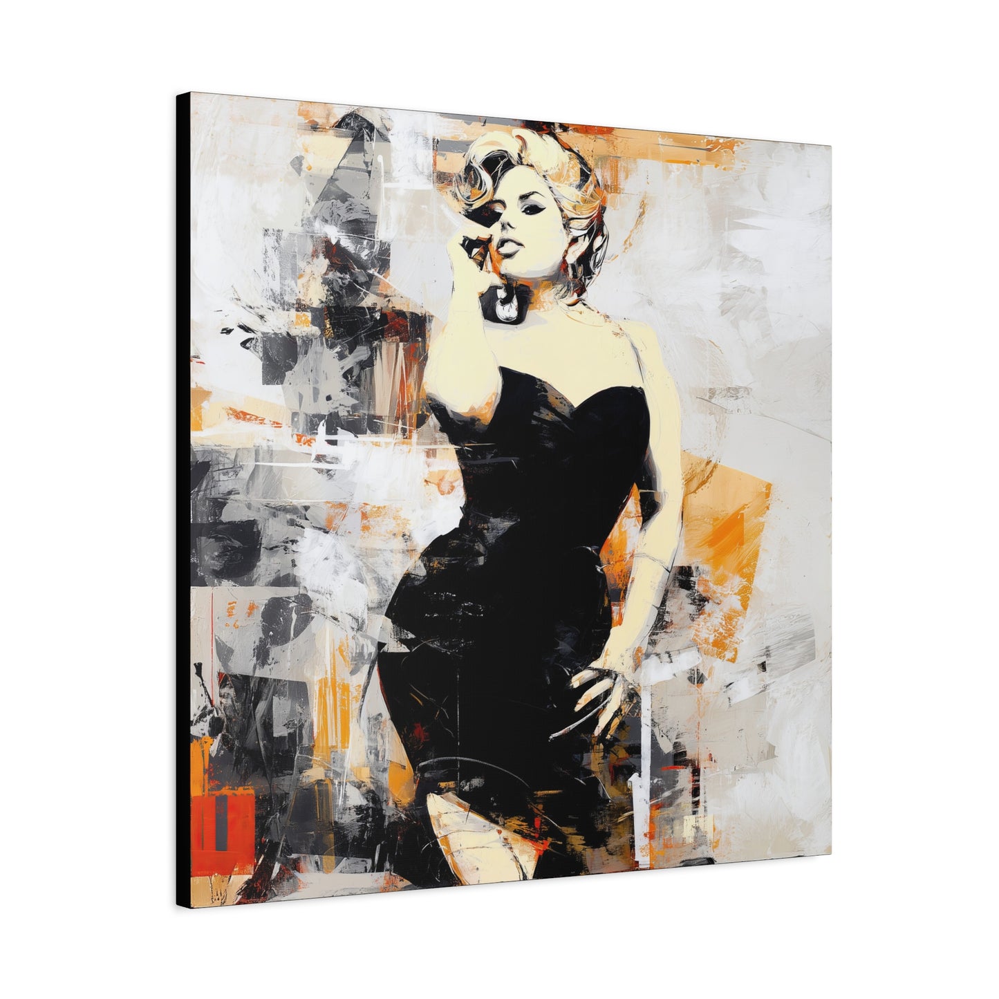 Gallery Wrapped Canvas, Guilt and Grit Adult Art Canvas, Erotic Pinup Art Canvas – Carmen