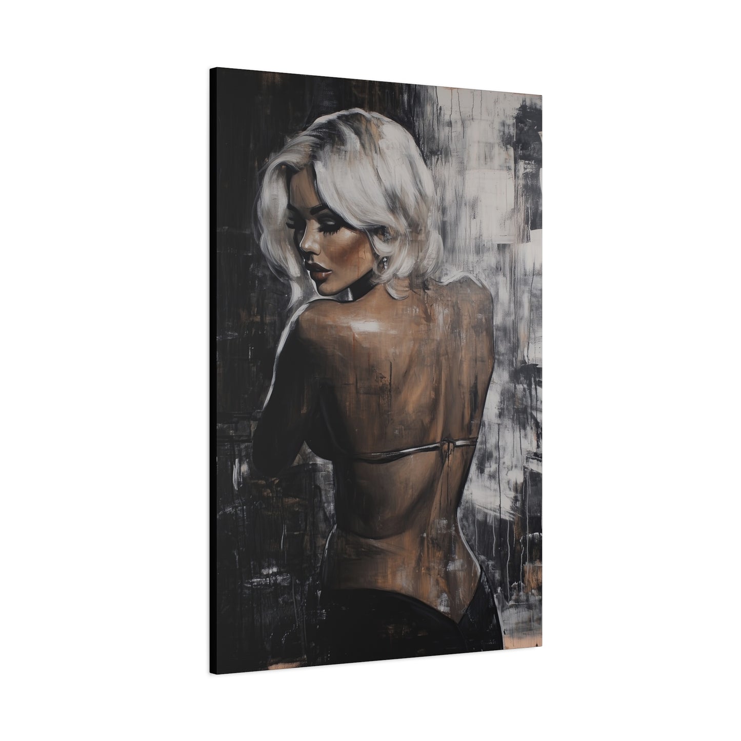 Gallery Wrapped Canvas, Guilt and Grit Adult Art Canvas, Erotic Pinup Art Canvas – Odette