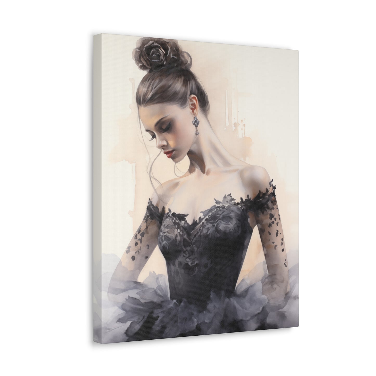 Gallery Wrapped Canvas, Ballerina Beauty, Ballet Art Canvas – Lola