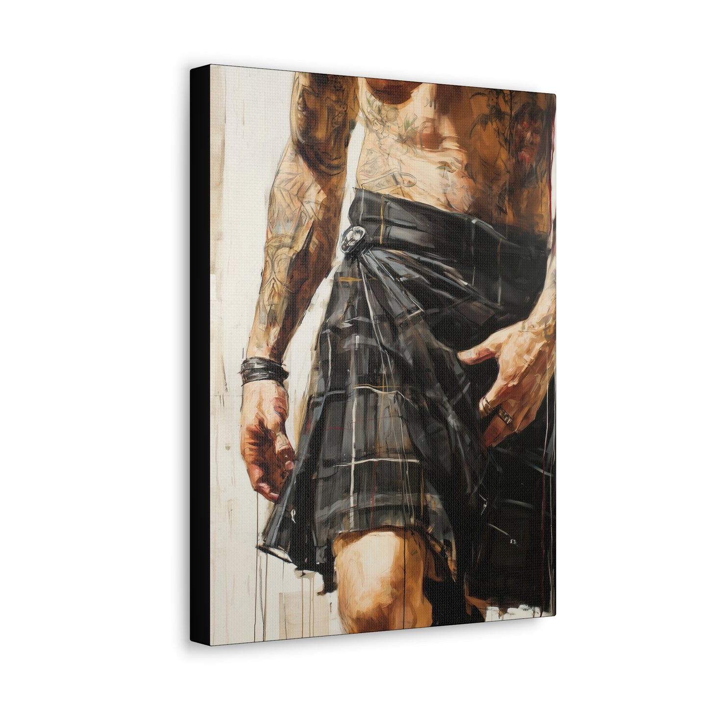Gallery Wrapped Canvas, Kilts and Carnage Art Canvas, Erotic Pinup Art Canvas – Brodie