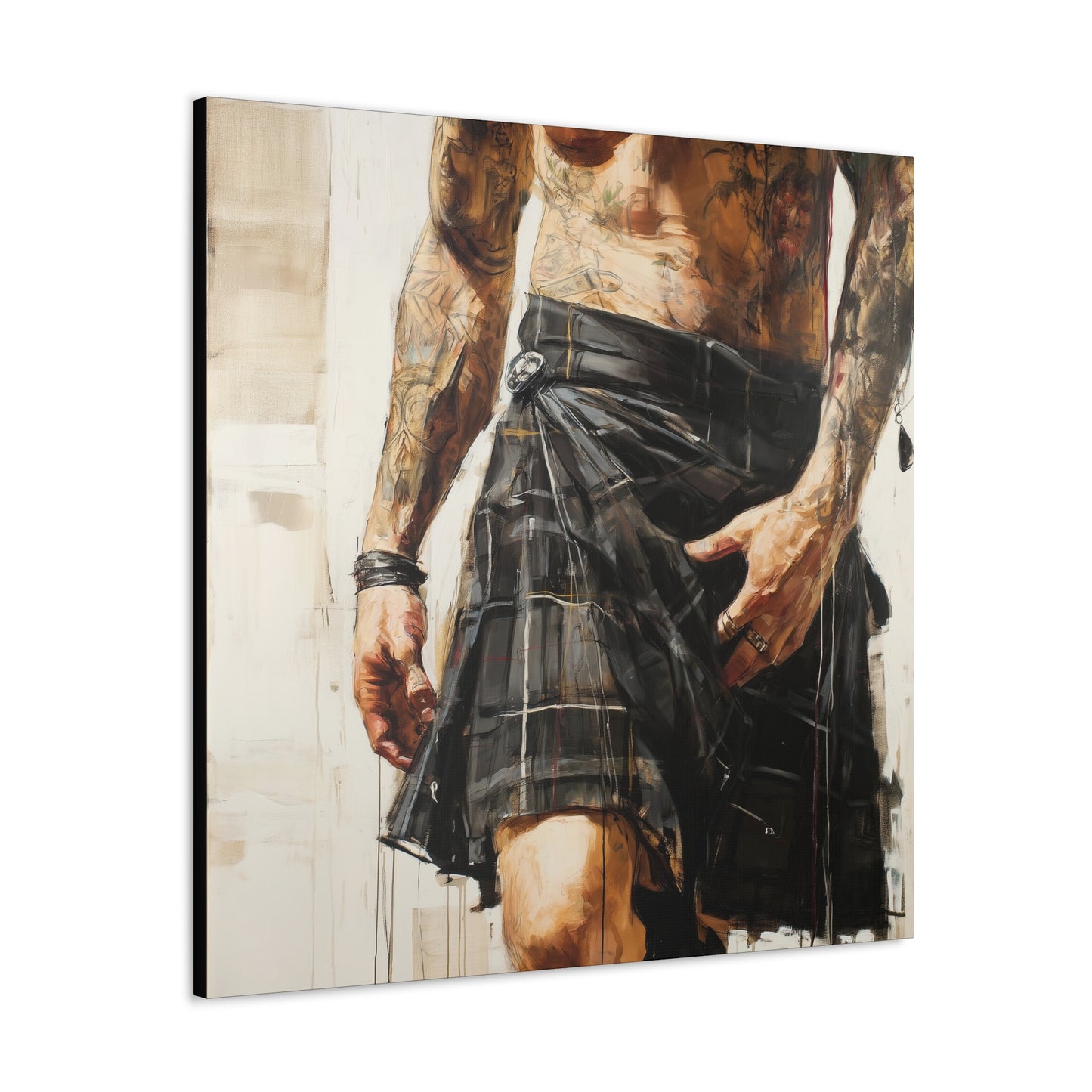 Gallery Wrapped Canvas, Kilts and Carnage Art Canvas, Erotic Pinup Art Canvas – Brodie