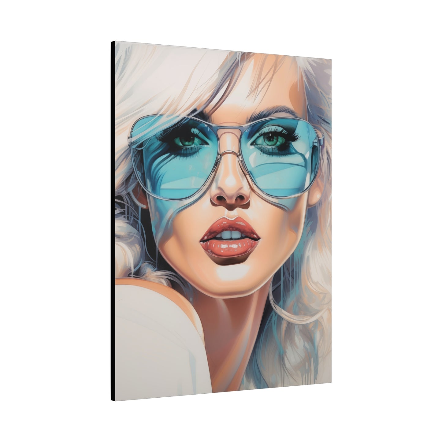 Canvas Gallery Wrapped High-Fashion Wall Art, Stylish Decor, Retro Femme Doll Pop Art – Nova