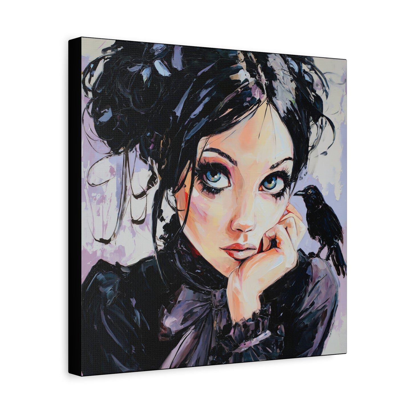 Gallery Wrapped Canvas, Myth and Bones Gothic Art Canvas, Dark Muse Canvas - Lark