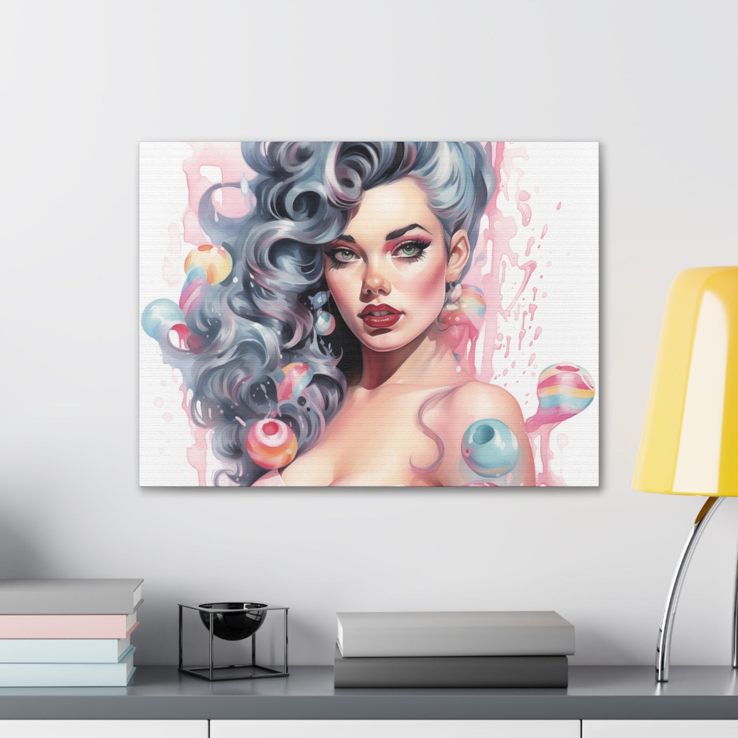 Canvas Wall Art, Gallery Wrapped Pop Art, Femme Doll Wall Art – Lux