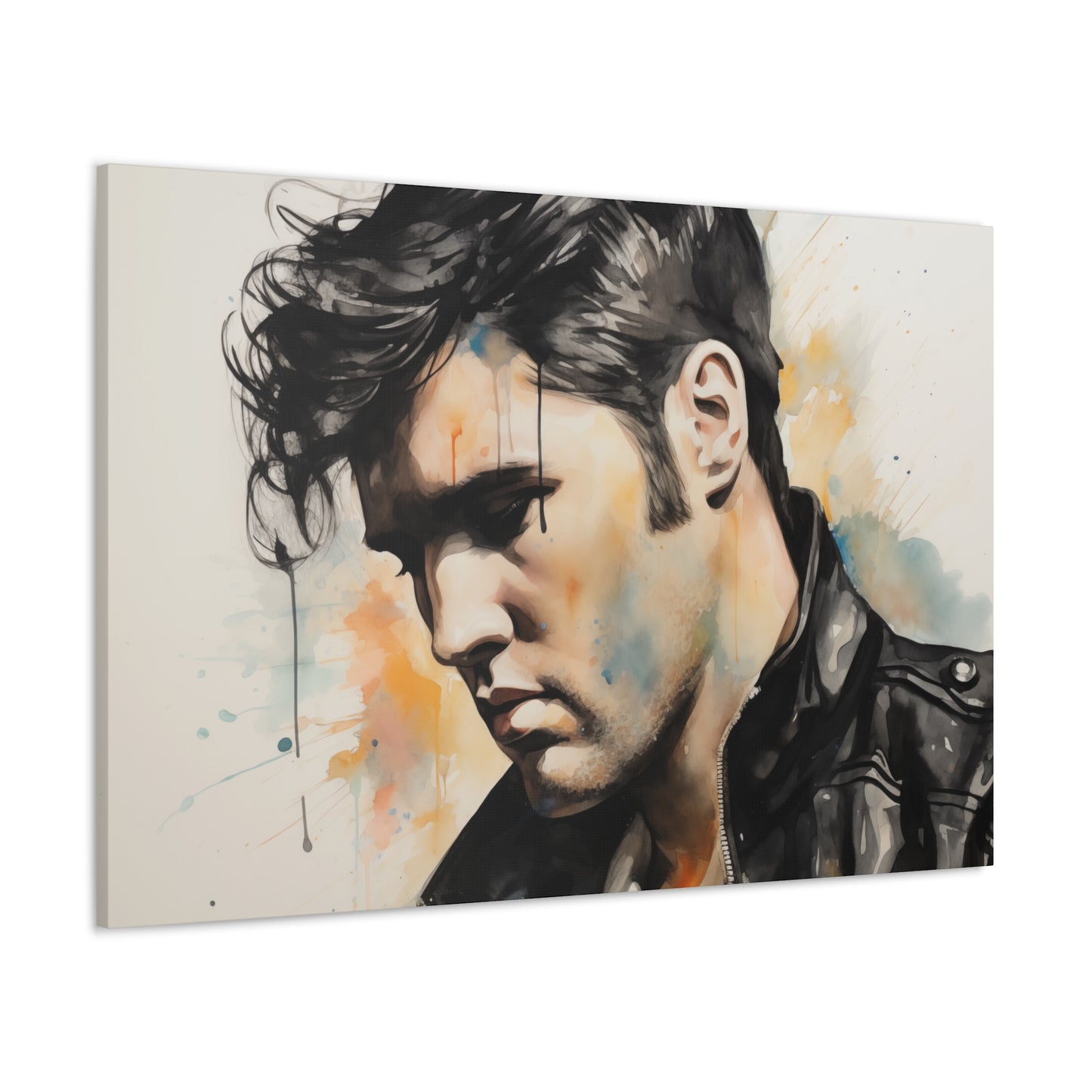 Gallery Wrapped Canvas, Celebrity Inspired, Pop Art Canvas – Elvis Also