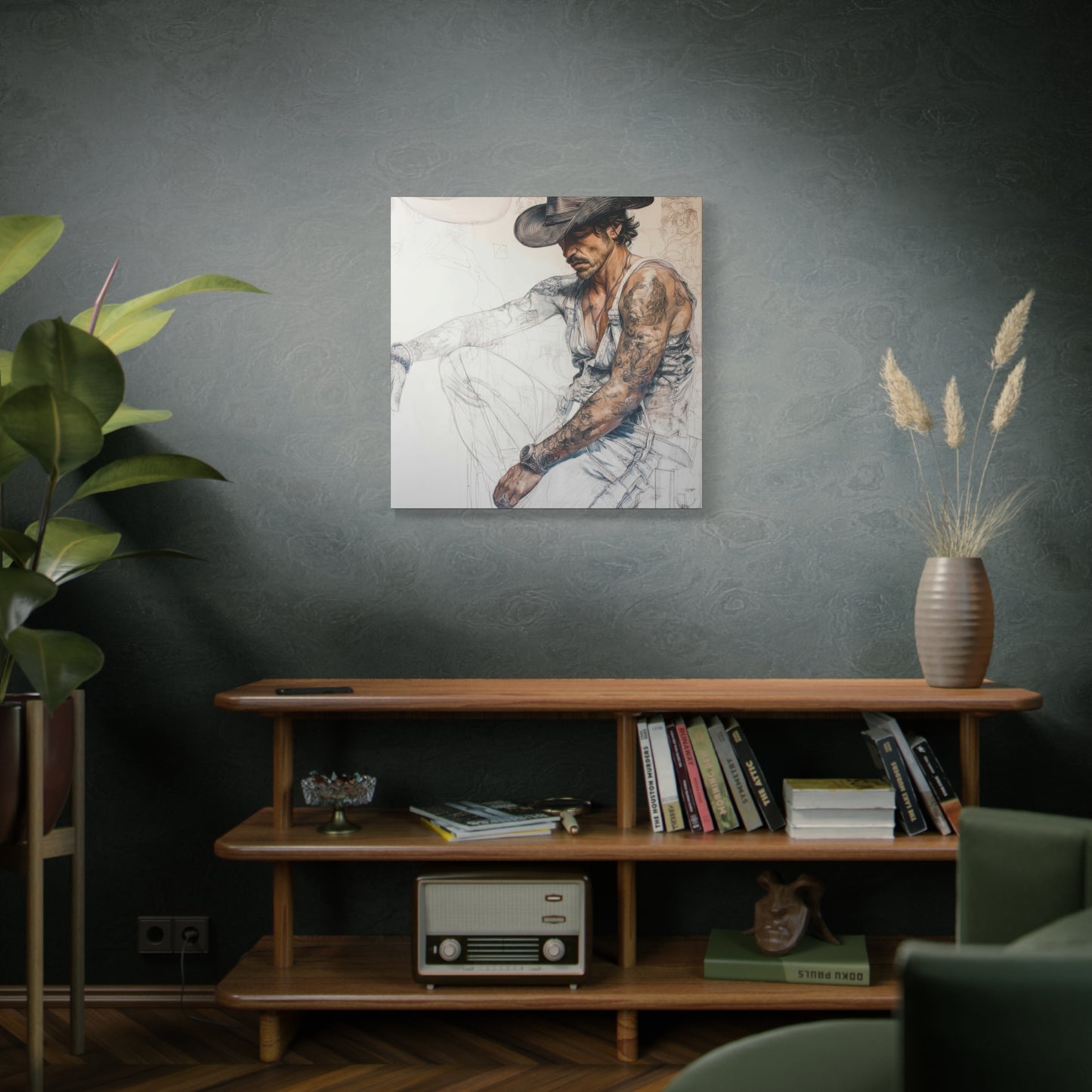 Gallery Wrapped Canvas, Wranglers and Wreckage Art Canvas, Erotic Pinup Art Canvas – Maverick