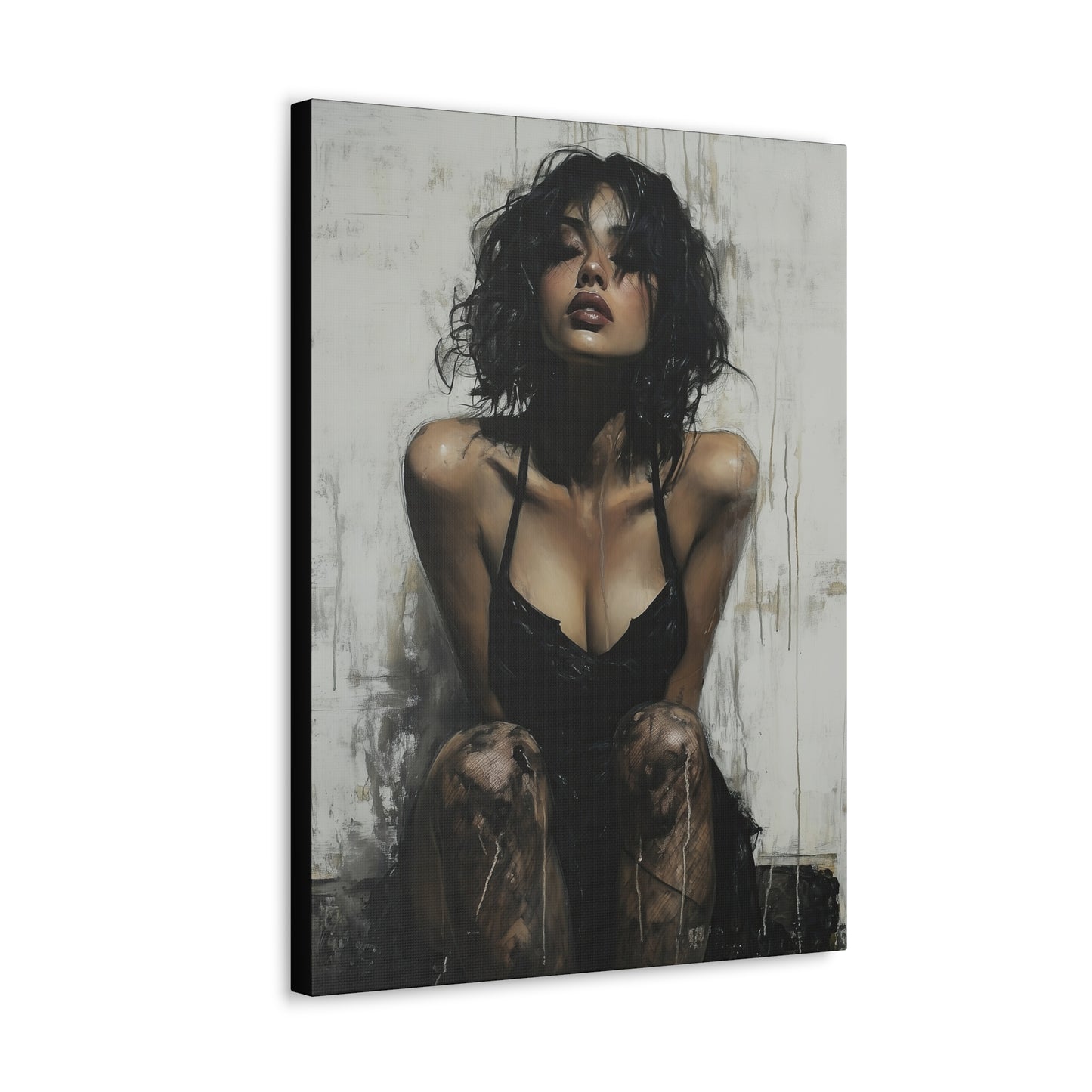 Gallery Wrapped Canvas, Sinners and Saints Art Canvas, Erotic Pinup Art Canvas – Vivienne