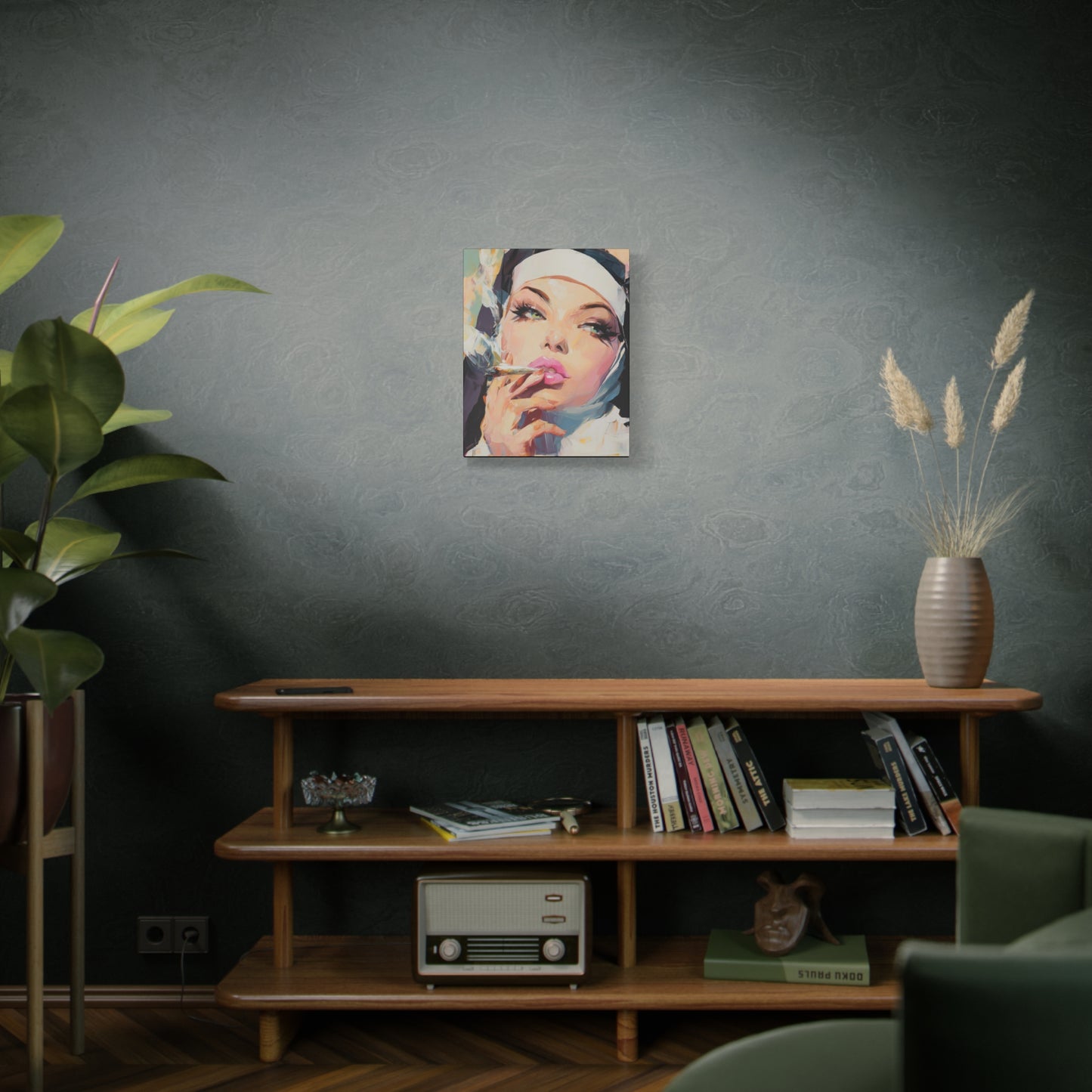 Gallery Wrapped Canvas, Habits and Heresy Art Canvas, Naughty Nuns Art Canvas – Sister Felicity