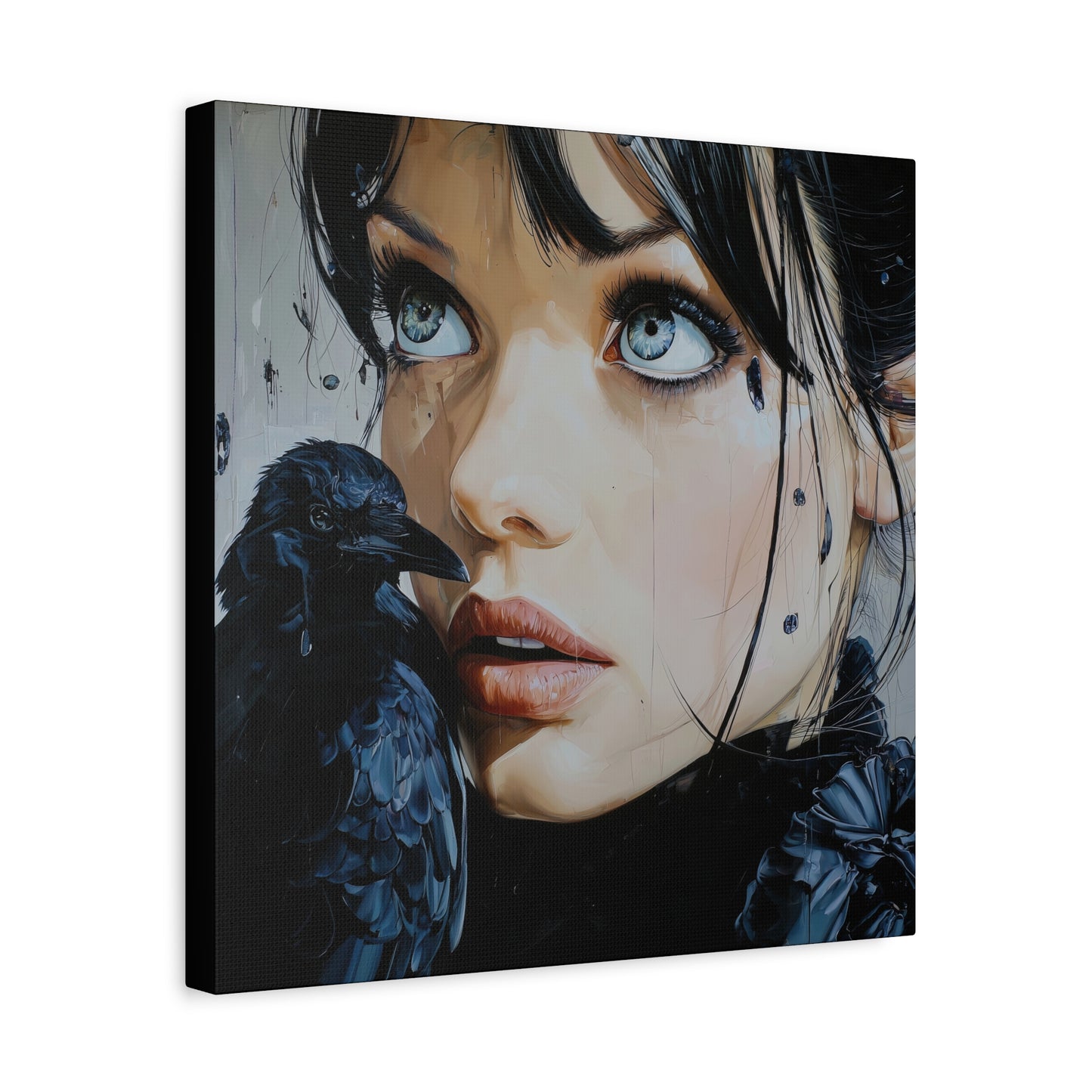 Gallery Wrapped Canvas, Myth and Bones Gothic Art Canvas, Dark Muse Canvas - Azula