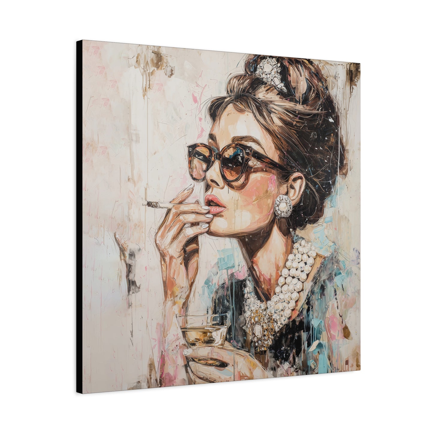 Gallery Wrapped Canvas, The Diva Project Art Canvas, Pinup Art Canvas – Audrey Hepburn - TWO