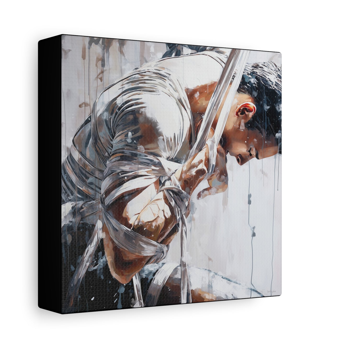Gallery Wrapped Canvas, Ropes and Reverence Art Canvas, Erotic Shibari Art Canvas – Cassian
