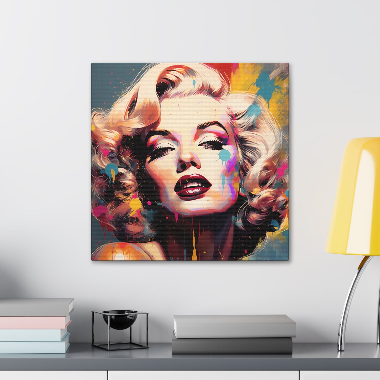 Canvas Wall Art, Gallery Wrapped Pop Art, Celebrity Wall Art – Marilyn Monroe - Abstract