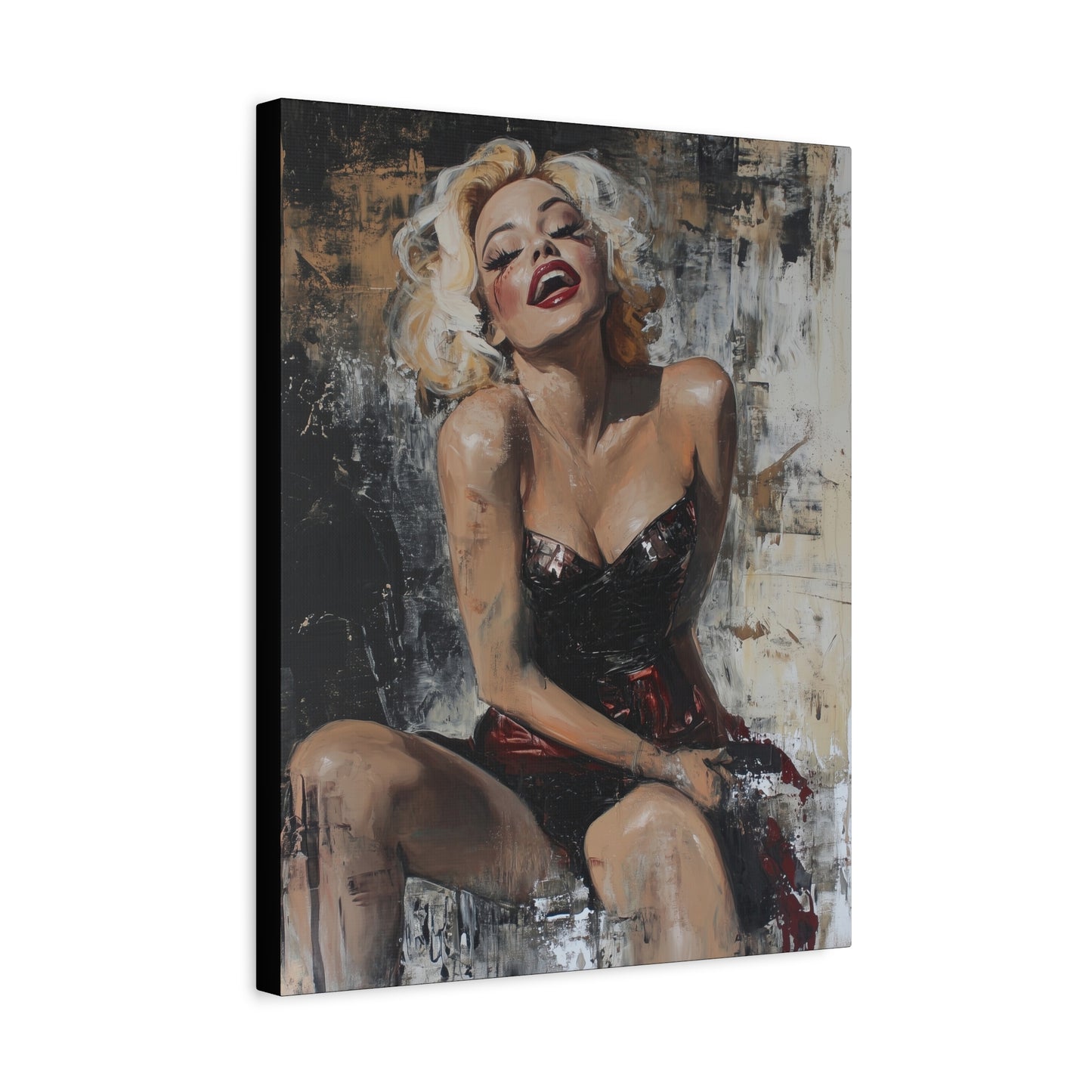 Gallery Wrapped Canvas, Guilt and Grit Adult Art Canvas, Erotic Pinup Art Canvas – Aria