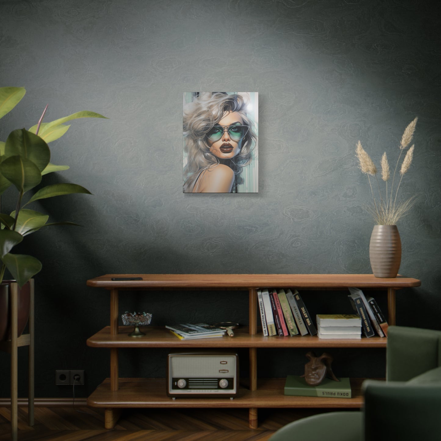 Canvas Gallery Wrapped High-Fashion Wall Art, Stylish Decor, Retro Femme Doll Pop Art – Natasha