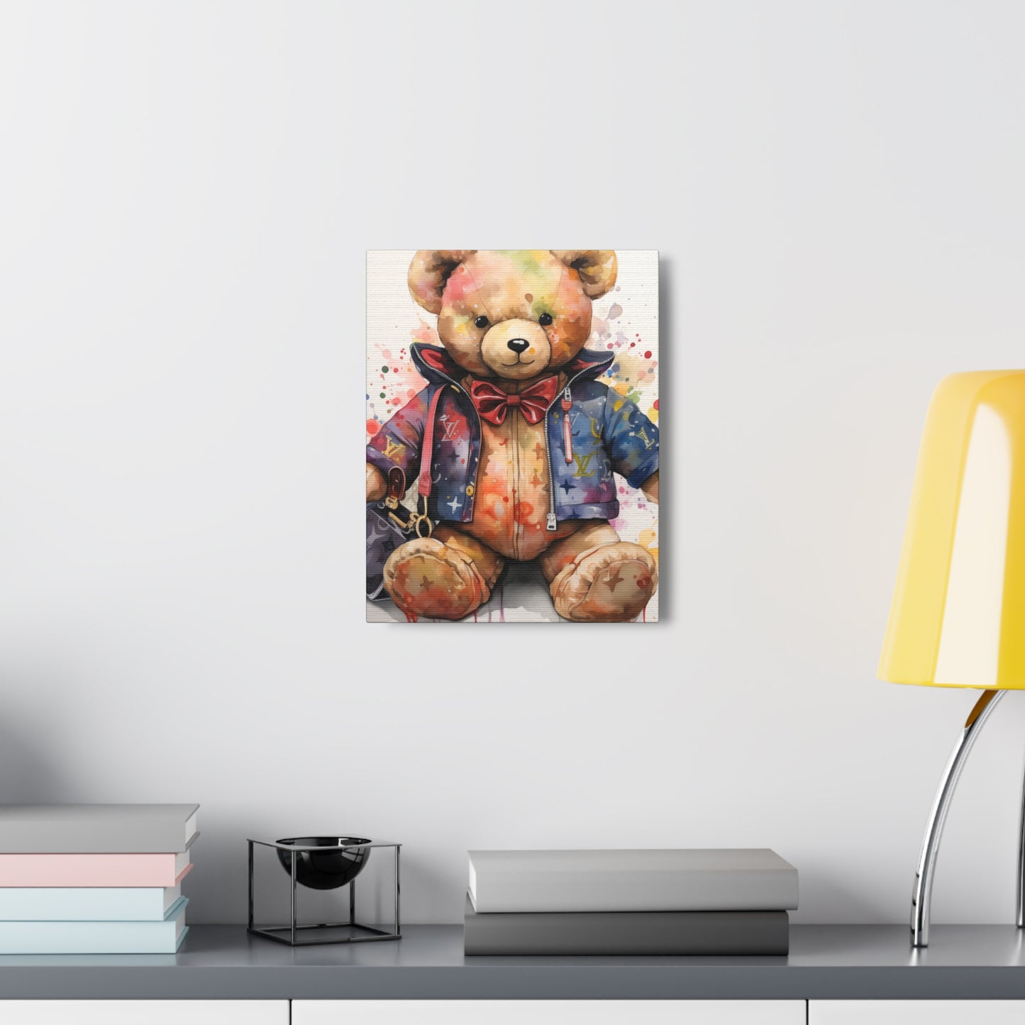 Canvas Gallery Wrap - LV Bear Wall Art - Drip