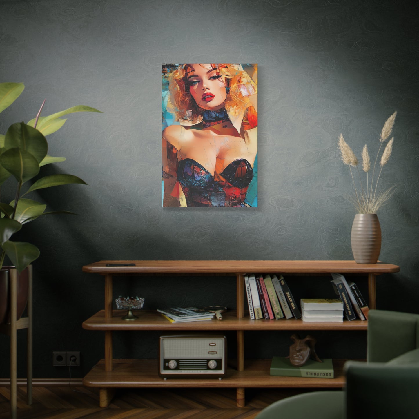 Gallery Wrapped Canvas, Guilt and Grit Adult Art Canvas, Erotic Pinup Art Canvas – Dahlia
