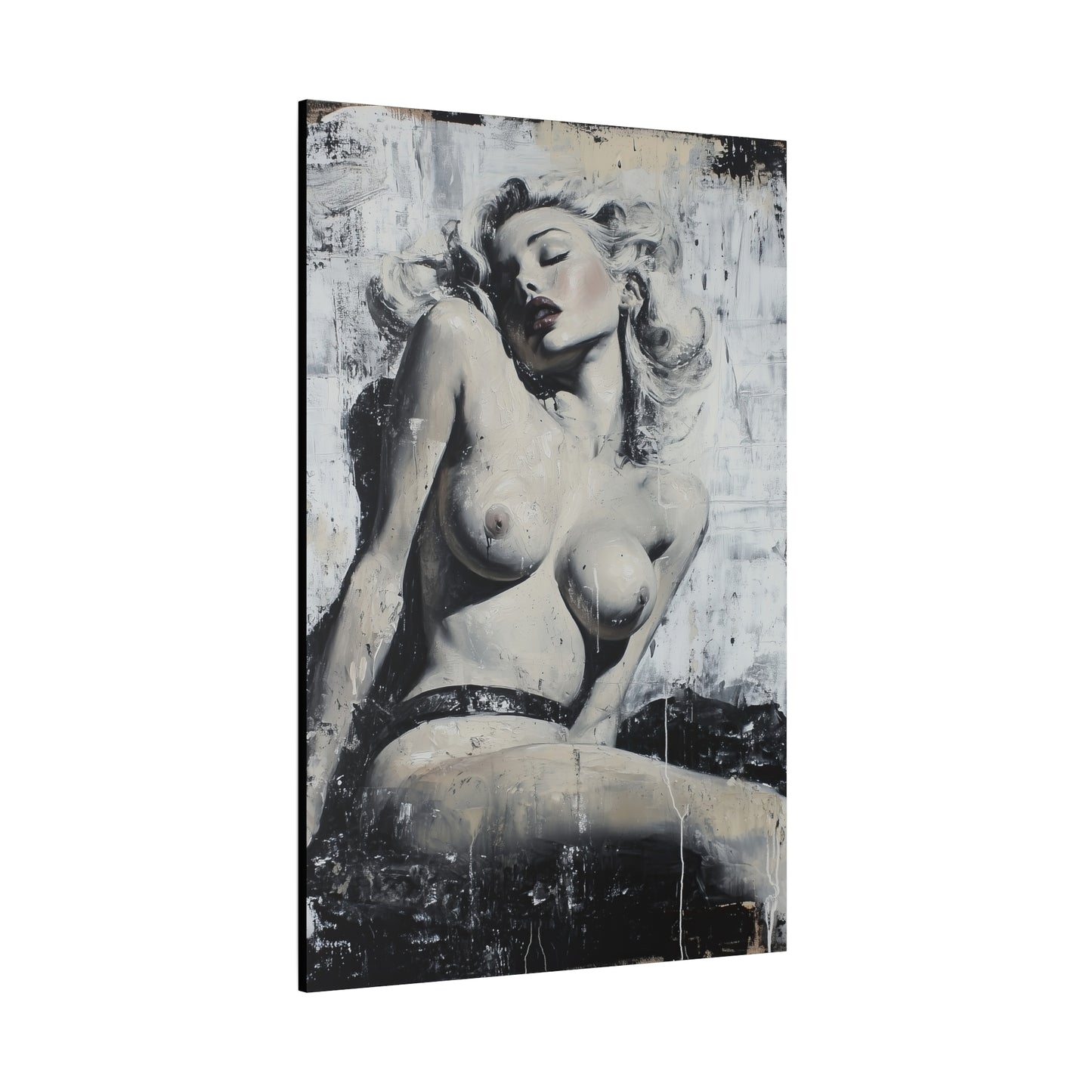 Gallery Wrapped Canvas, Guilt and Grit Adult Art Canvas, Erotic Pinup Art Canvas – Livia
