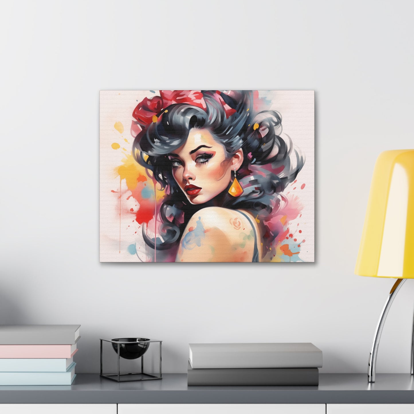 Canvas Wall Art, Gallery Wrapped Pop Art, Femme Doll Wall Art – Genevieve