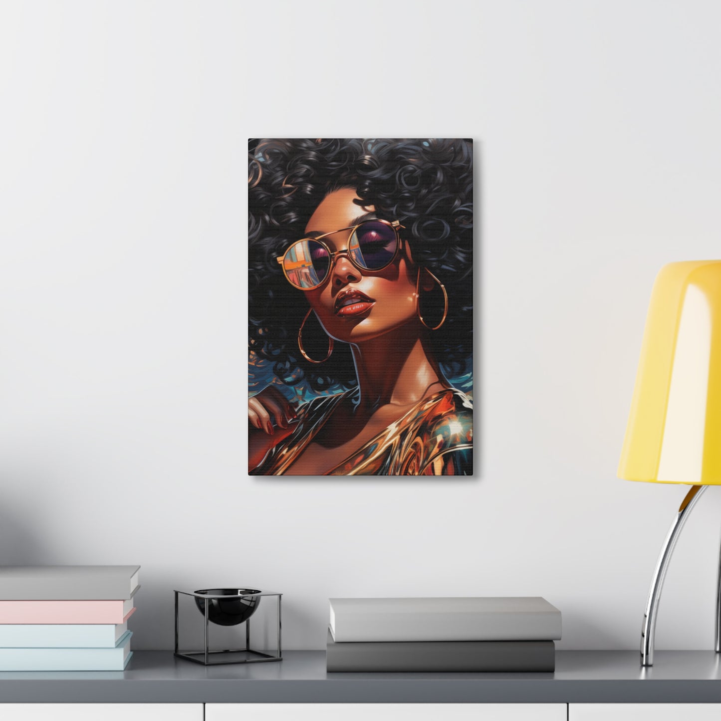 Gallery Wrapped Canvas, Retro Urban Queen, Femme Doll Art Canvas – Kesha
