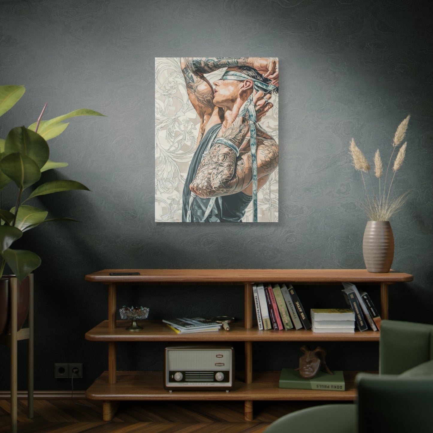 Gallery Wrapped Canvas, Ropes and Reverence Art Canvas, Erotic Shibari Art Canvas – Ronan