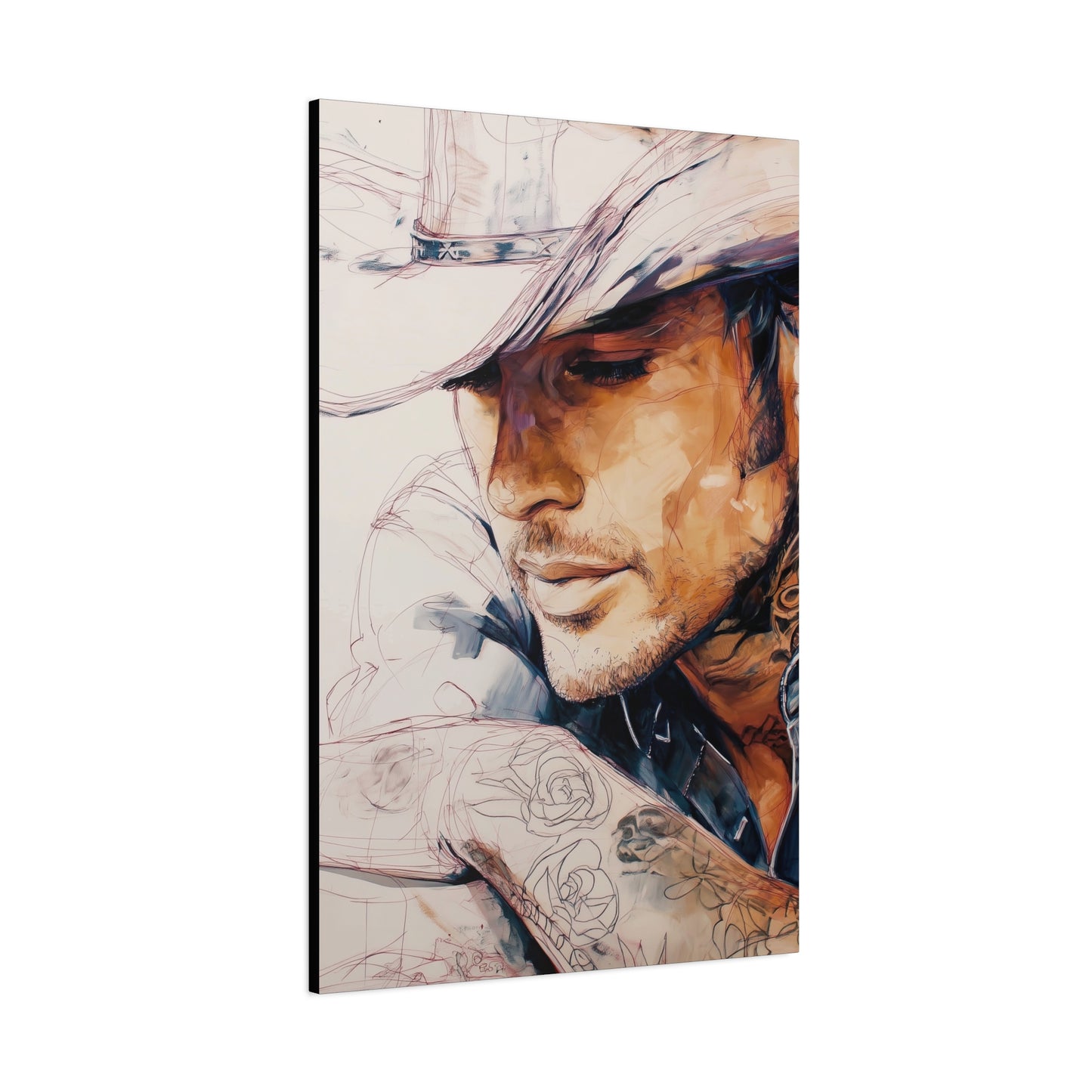 Gallery Wrapped Canvas, Wranglers and Wreckage Art Canvas, Erotic Pinup Art Canvas – Wade