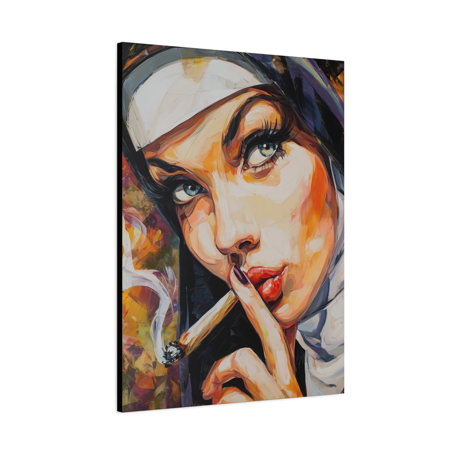 Gallery Wrapped Canvas, Habits and Heresy Art Canvas, Naughty Nuns Art Canvas – Sister Celestine