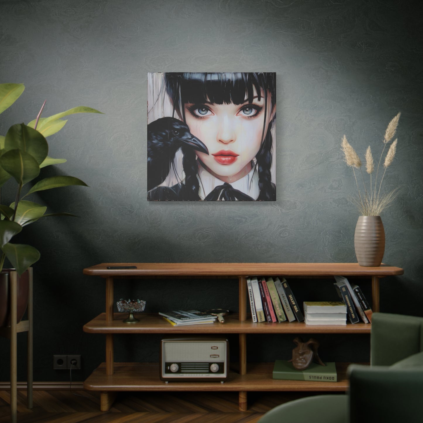Gallery Wrapped Canvas, Myth and Bones Gothic Art Canvas, Dark Muse Canvas - Isolde