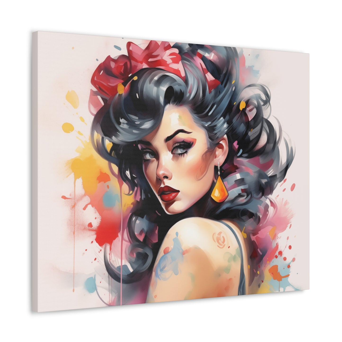 Canvas Wall Art, Gallery Wrapped Pop Art, Femme Doll Wall Art – Genevieve