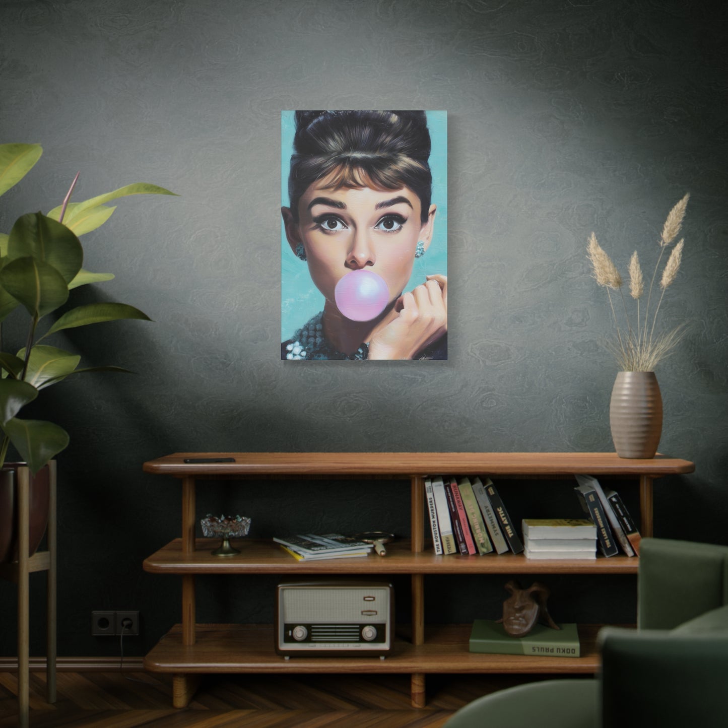 Gallery Wrapped Canvas, The Diva Project Art Canvas, Pinup Art Canvas – Audrey Hepburn - FIVE