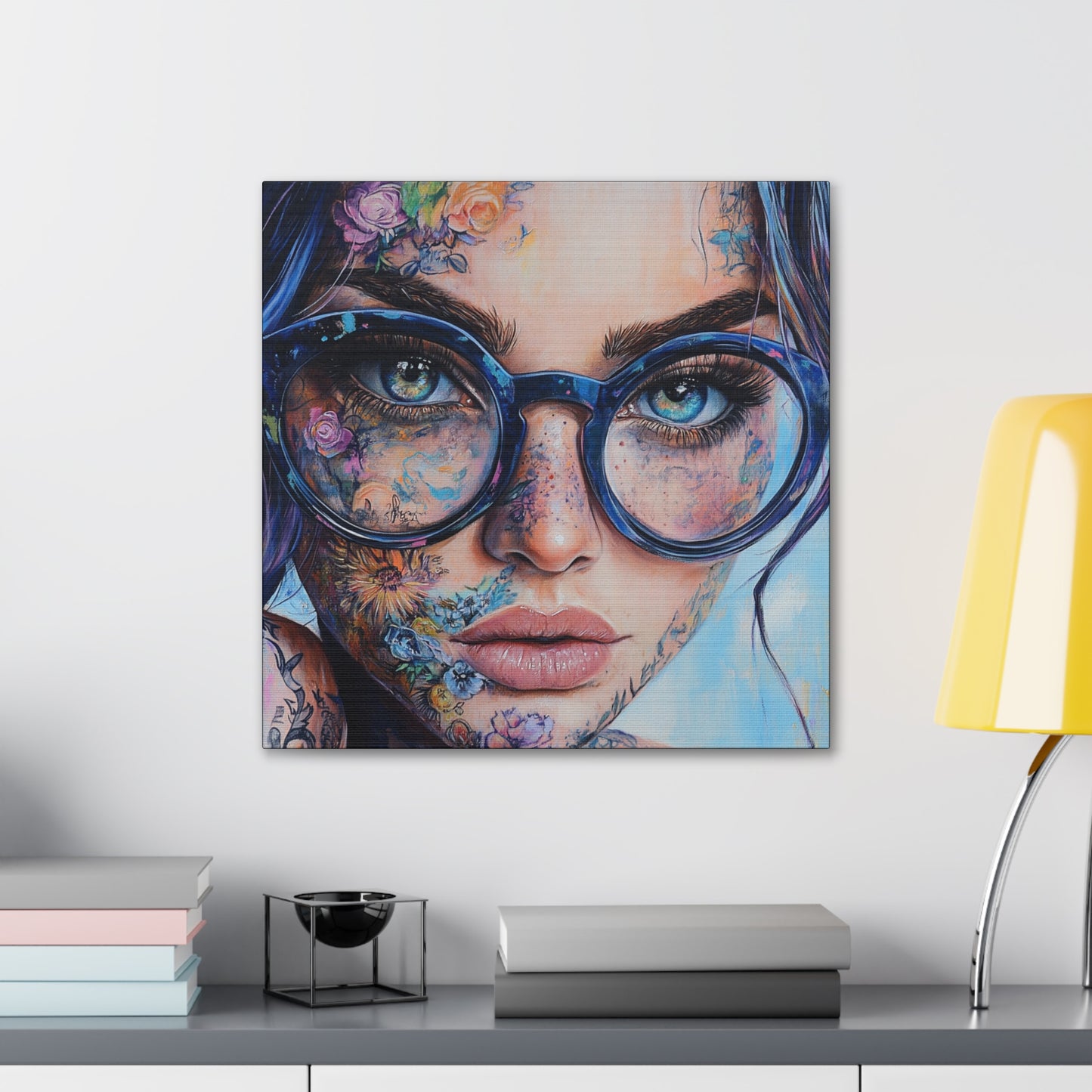 Canvas Gallery Wrap, Ladies in Lenses Wall Art, Abstract Femme Girl Art - Sara