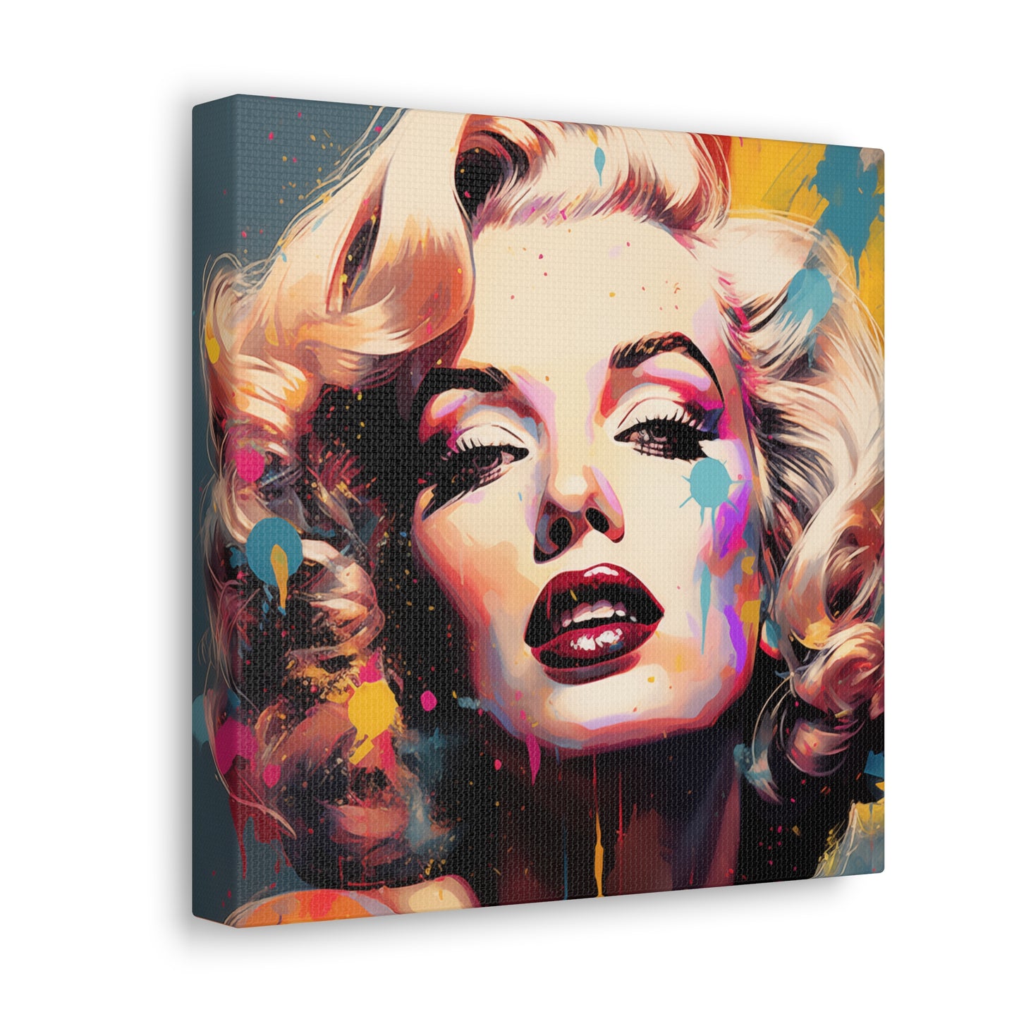 Canvas Wall Art, Gallery Wrapped Pop Art, Celebrity Wall Art – Marilyn Monroe - Abstract