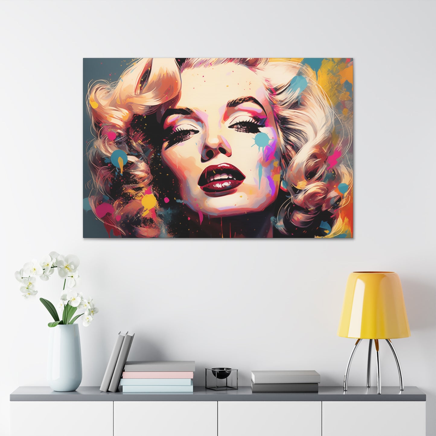 Canvas Wall Art, Gallery Wrapped Pop Art, Celebrity Wall Art – Marilyn Monroe - Abstract