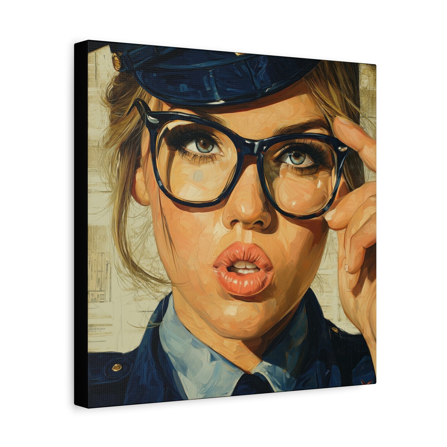 Gallery Wrapped Canvas, Liberty and Lace Art Canvas, Erotic Pinup Art Canvas – Dixie